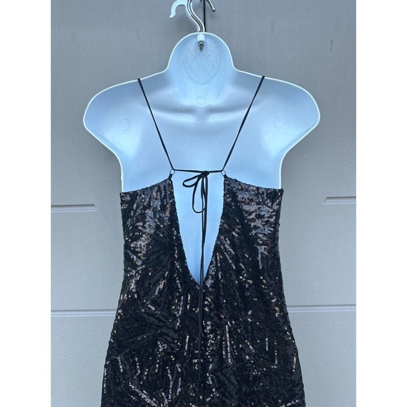 Dress The Population Cosmopolitan Kimberly Sleeveless Sequin Shift Dress Size S - Picture 9 of 11
